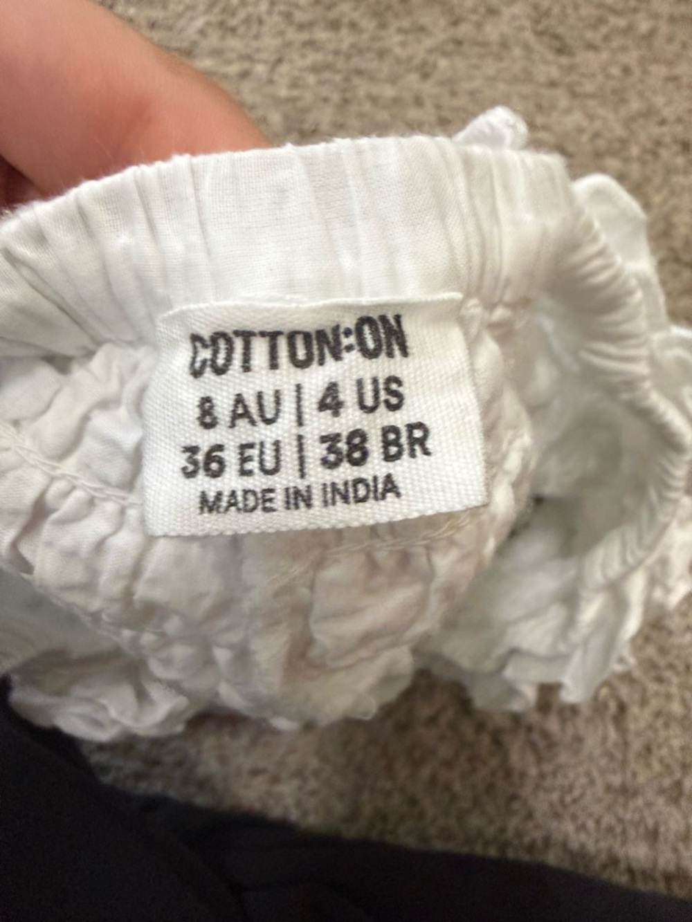 White Ruffled Mini Skort - Picture 2 of 4